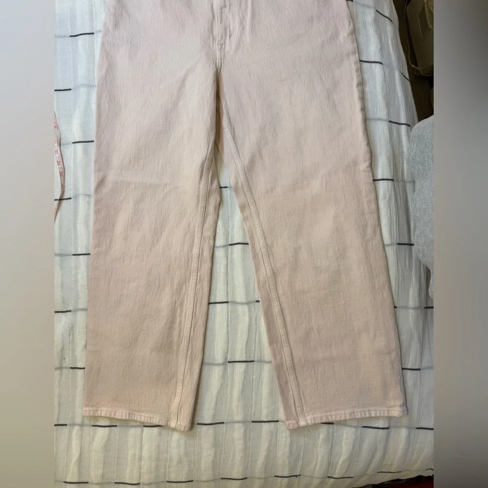 💖 Abercrombie & Fitch Light Pink High Rise Straight Jeans 31 (12) Short 👖